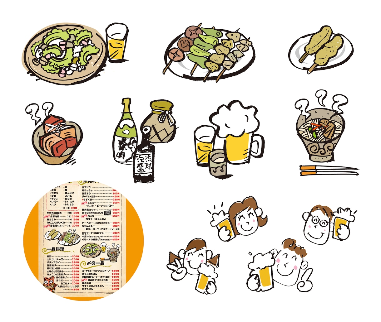 商用利用OK！ゆる〜いイラストを描きます チラシ、パンフ、ブログ、プレゼン資料やラベル、各種ポップなど イメージ6