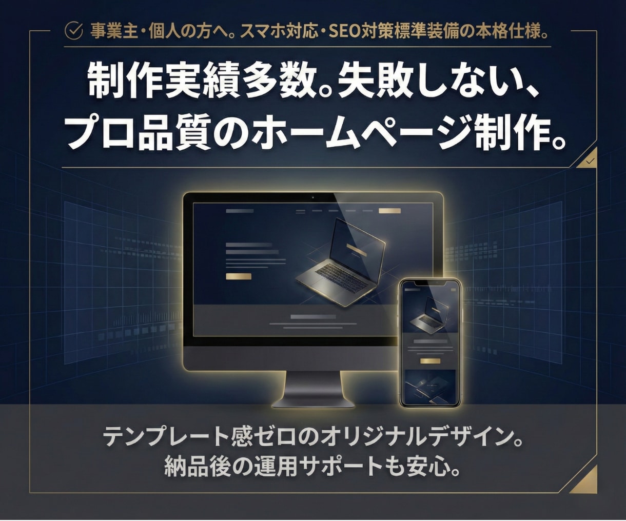 高品質なHPをWordPressで制作致します 洗練されたデザイン/SEO対策/SNS連携/初心者でも安心 イメージ1