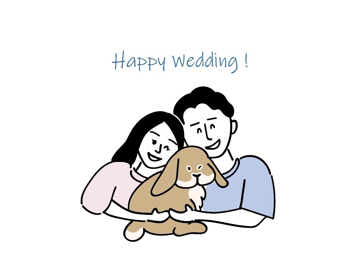 カップルイラスト描きます 想い出を彩るウェディングボードや記念日に♡ イメージ4