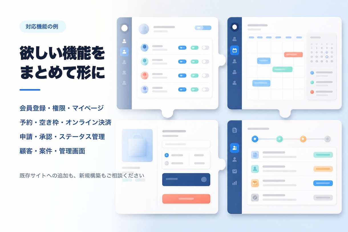 WordPressを業務システム化します 会員制・決済・予約など、やりたいことを形に イメージ2