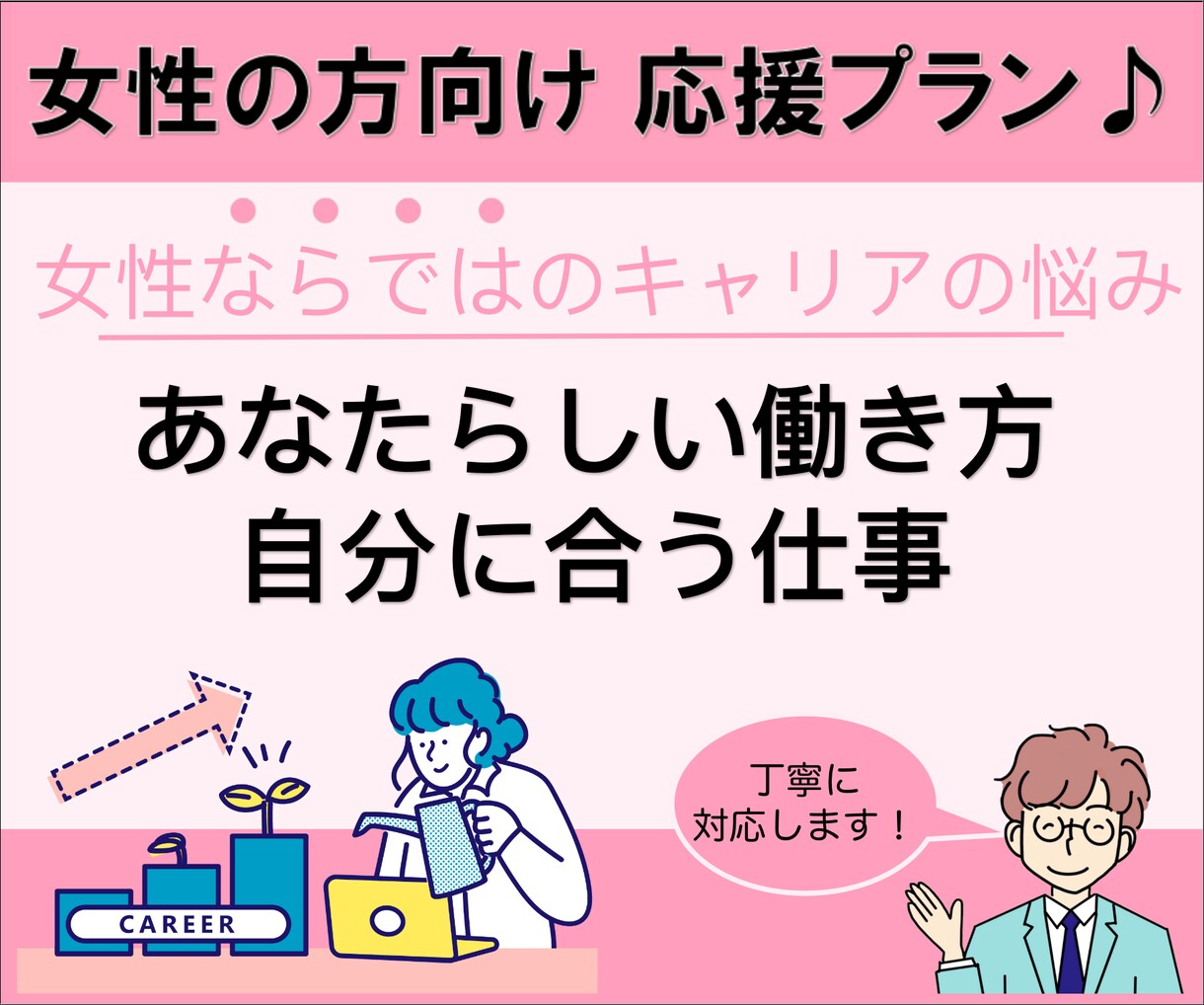 女性のキャリアを応援！キャリアカウンセリングします キャリアカウンセリング、自己分析、キャリア相談、キャリア形成 イメージ1