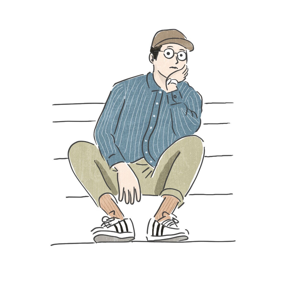 お写真ベースに抜け感のあるシンプルラインで描きます ゆるい、シンプル、ラフ感が好きな方におすすめ イメージ2