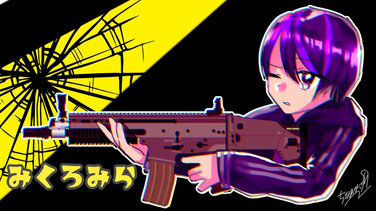 MV・PVイラストをお作りします サムネ、ボカロ、歌ってみた、配信画面等、動画用素材イラスト イメージ3