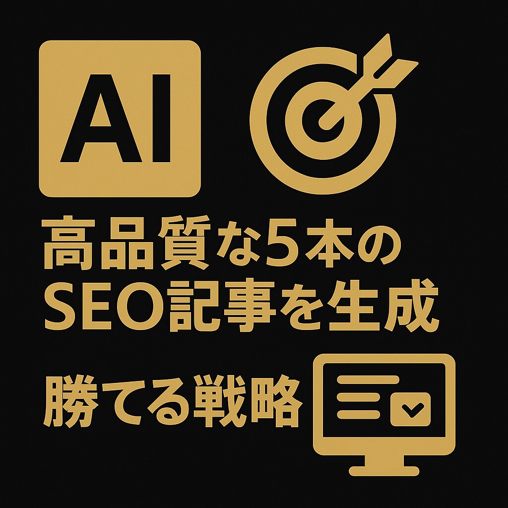 最新AIを用いて5本の高品質SEO記事を執筆します 週2本以上SEO投稿できていますか？調査-分析-執筆をお任せ イメージ1