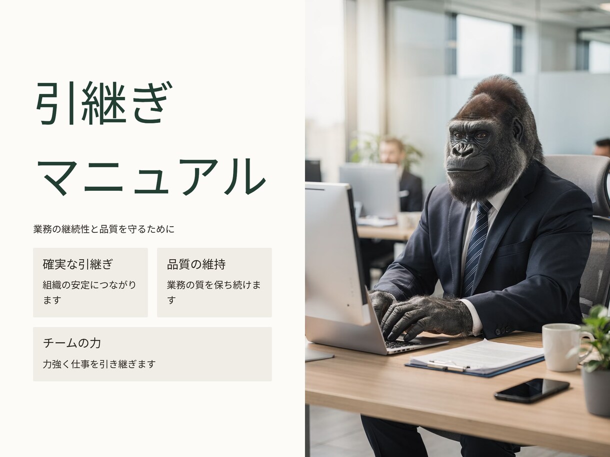 退職者向けの引継ぎマニュアルを作ります 辞めた後も困らない仕組みを設計します イメージ1