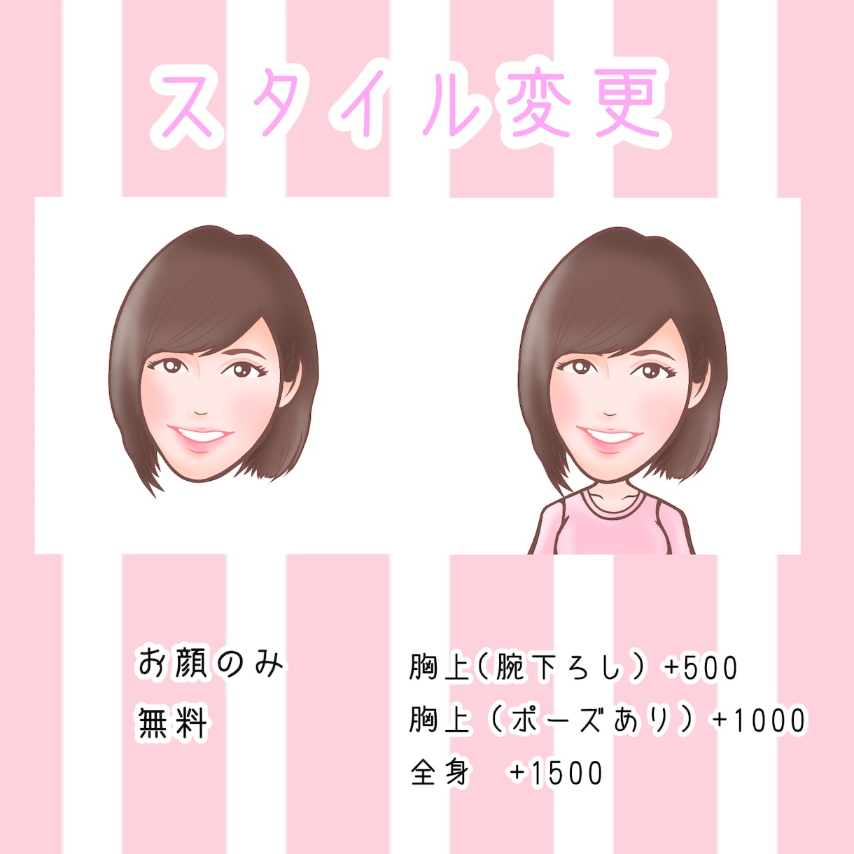 早い者勝ち！格安！ほんわか似顔絵お描き致します ビジネスやプレゼントまで使いやすい！アイコンにも！商用OK！ イメージ3