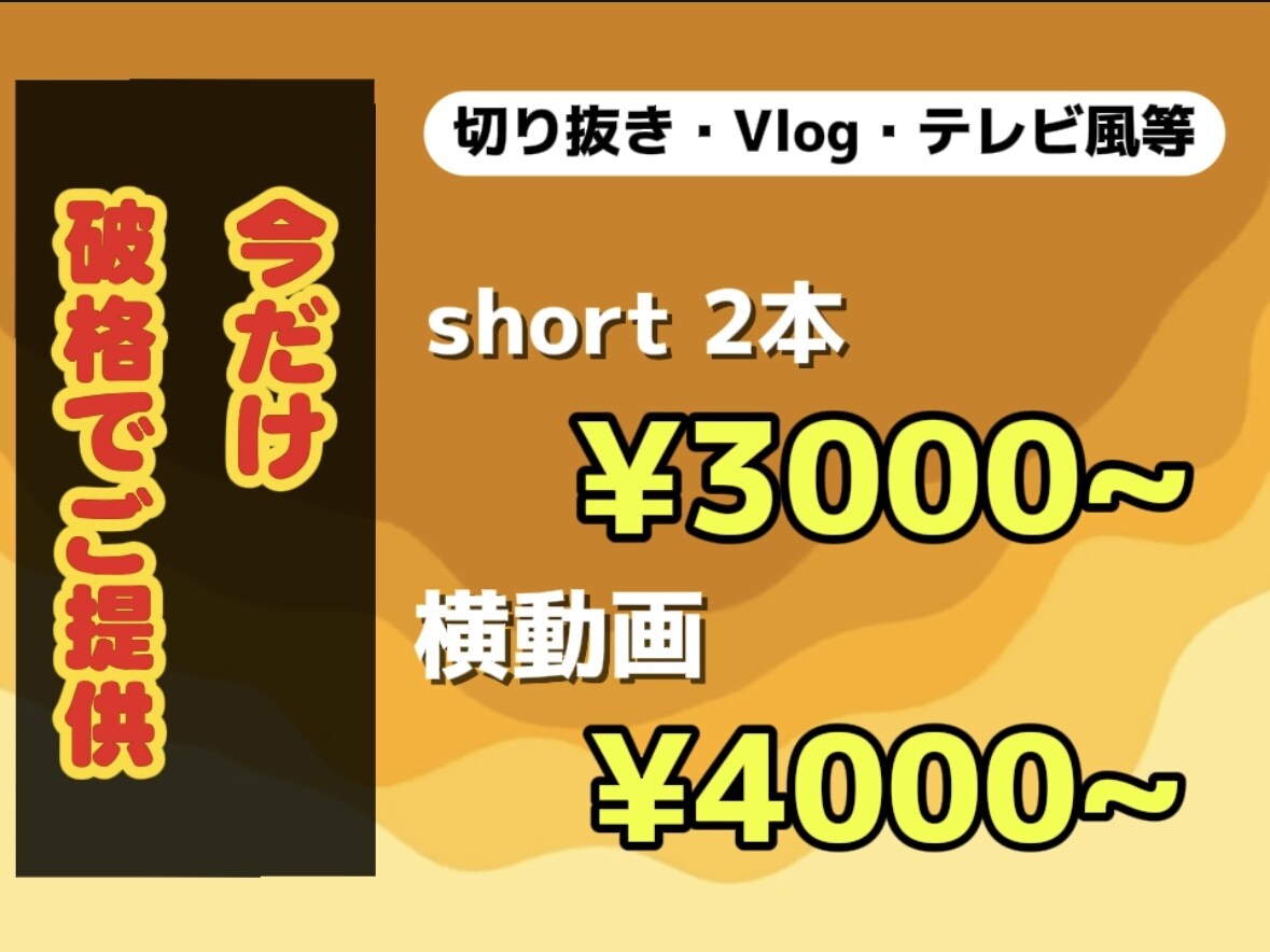 低価格で高クオリティの動画をお届けします 期間限定価格！実績確保のための破格で編集します！ イメージ1