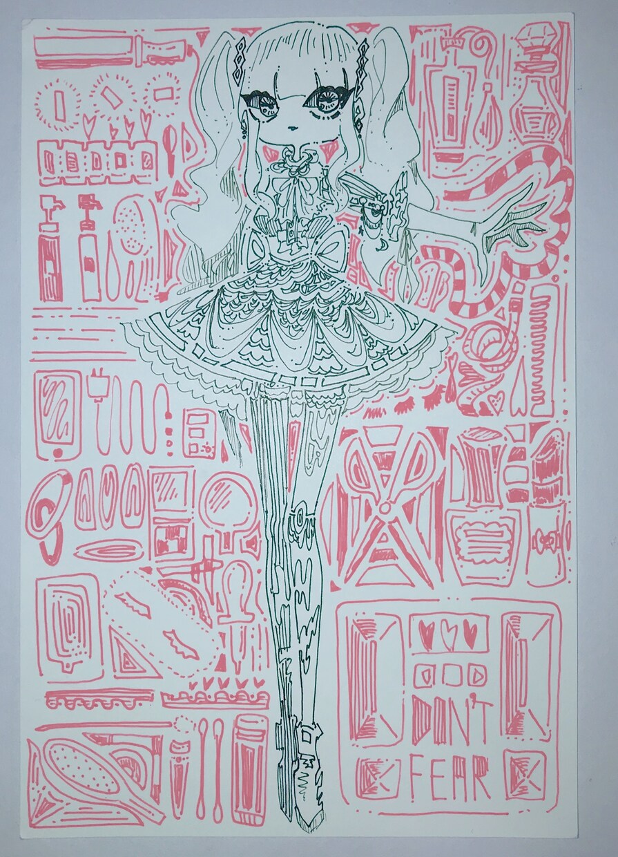 原画イラスト依頼受け付けます ハガキ大サイズでミリペンを使って素敵な絵を描いています！ イメージ3