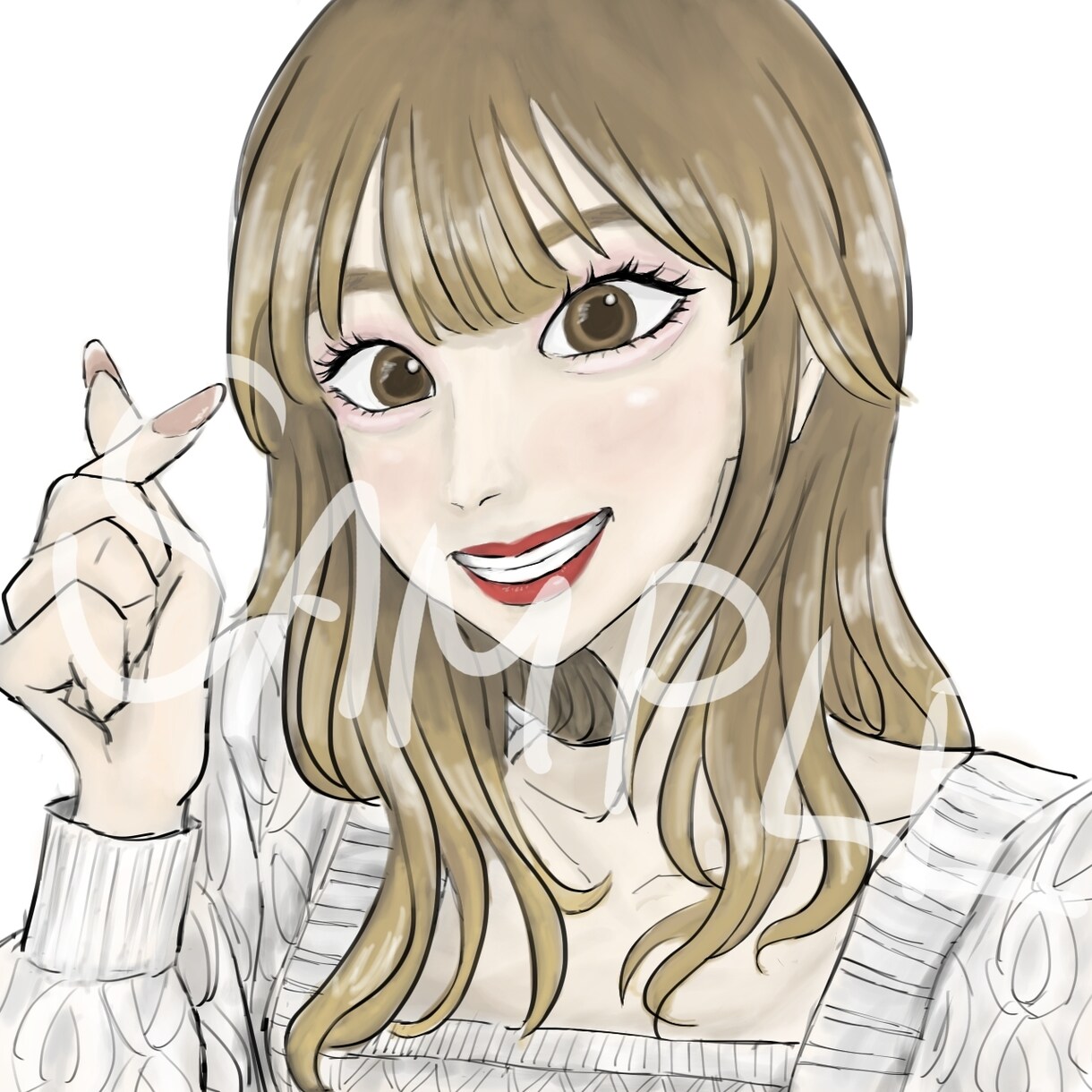 オリジナルの似顔絵を描きます アイコンやプロフィール画像などにご利用いただけます。 イメージ4