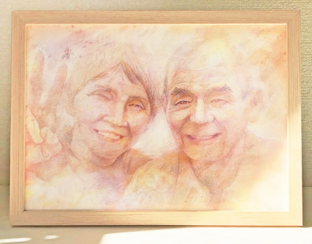 手描き”似顔絵でお客様の特別な日をお手伝いします キャンバスボードに絵具と色鉛筆にてお描きいたします！ イメージ1