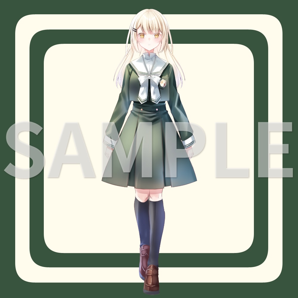 表情パーツ分け済制服お嬢様の立ち絵を販売します パーツを組み合わせて自由に表情差分を作れます イメージ2