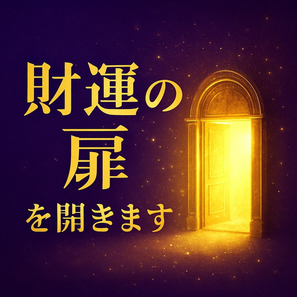 あなたの財運の扉を開きます あなたにいつ大きな臨時収入が入るのか？その時期をお伝えします イメージ1