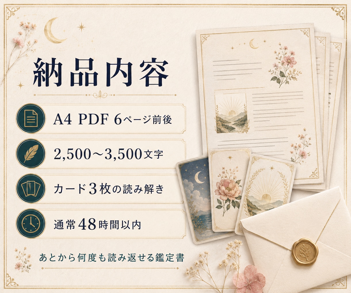 誰にも言えない恋をPDF鑑定します 相手の気持ちと今後をお守り鑑定書に イメージ2