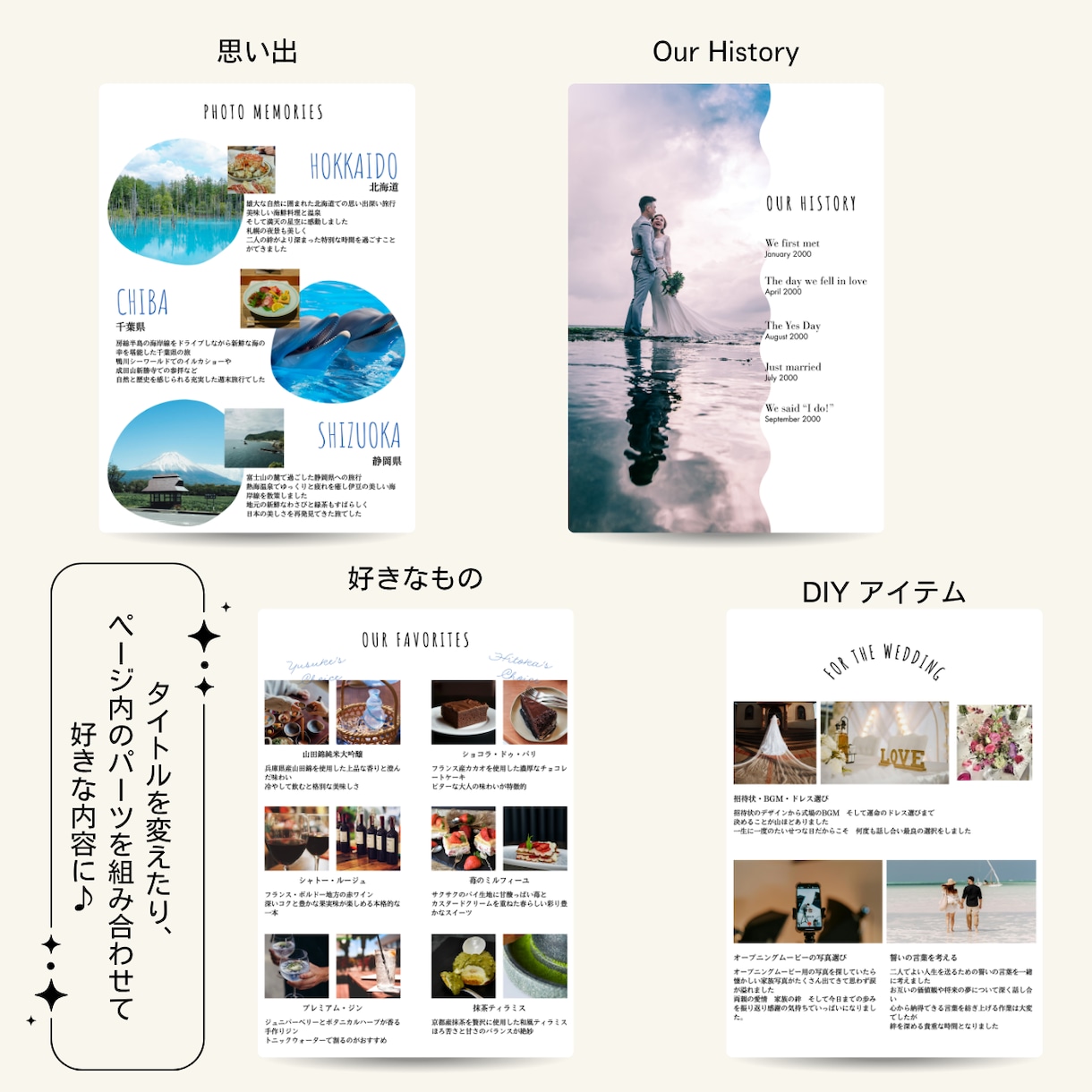 想いを込めたプロ仕様のプロフィールブックが作れます 【Canva対応】理想のプロフィールブックを作るテンプレート イメージ6