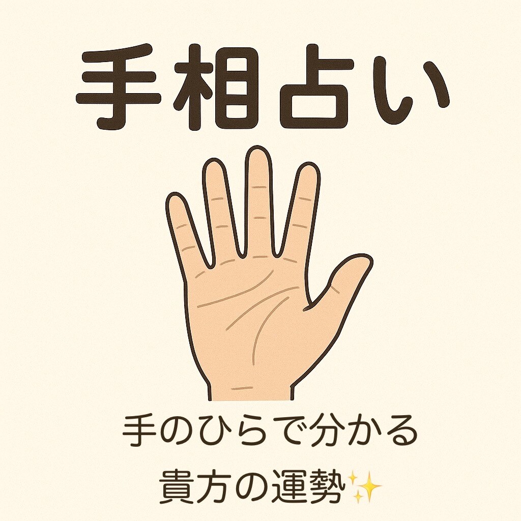 手相から前向きなヒントをお届けします 手相は「手のひらに刻まれたあなただけの人生の地図」です！ イメージ1