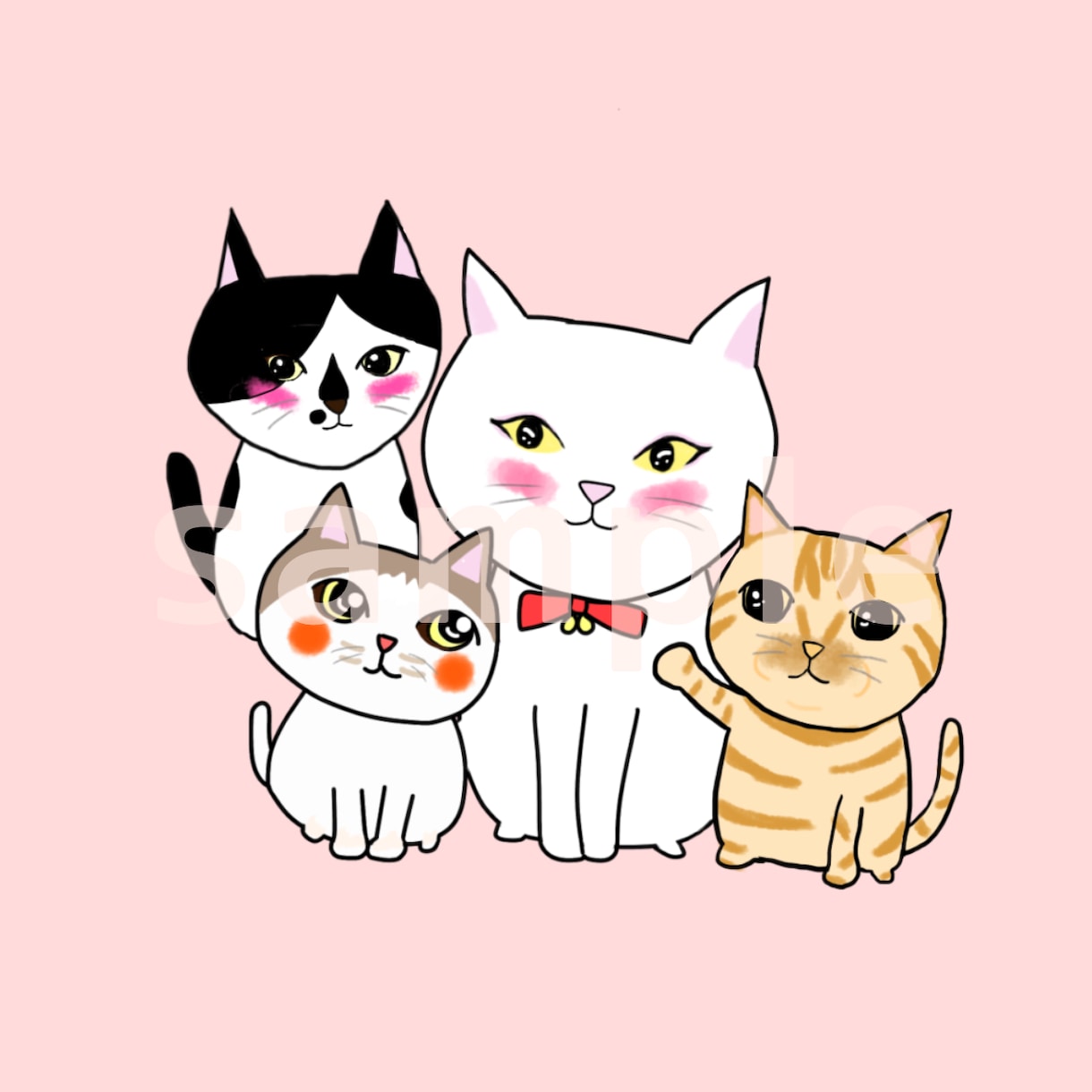 ペットの写真を可愛いイラストにします 大好きなペットがアイコンやグッズに使えるイラストになります♪ イメージ2