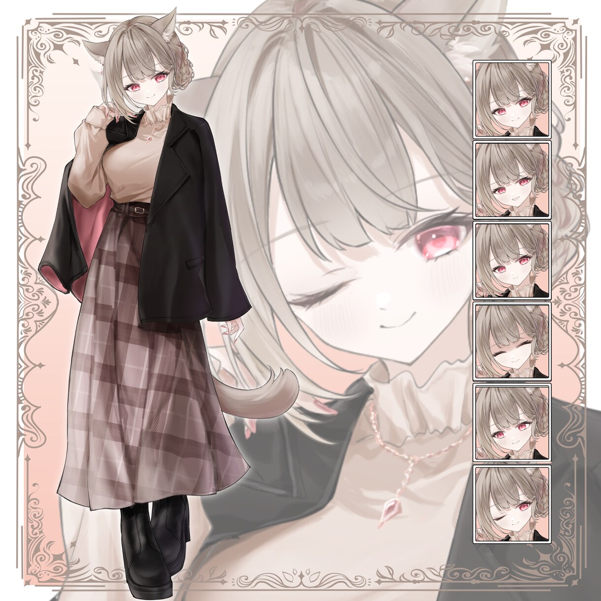 ねこみみ私服少女の立ち絵（完成品）を販売します TRPG、自作ゲーム、配信などにお使いいただけます！ イメージ1
