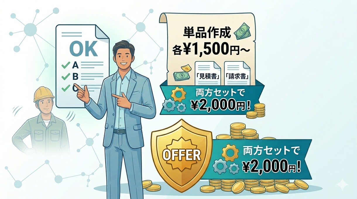 職人さん・個人事業主向け　見積書・請求書作ります 【職人さん・個人事業主向け】｜現場仕事に集中したい方へ イメージ2