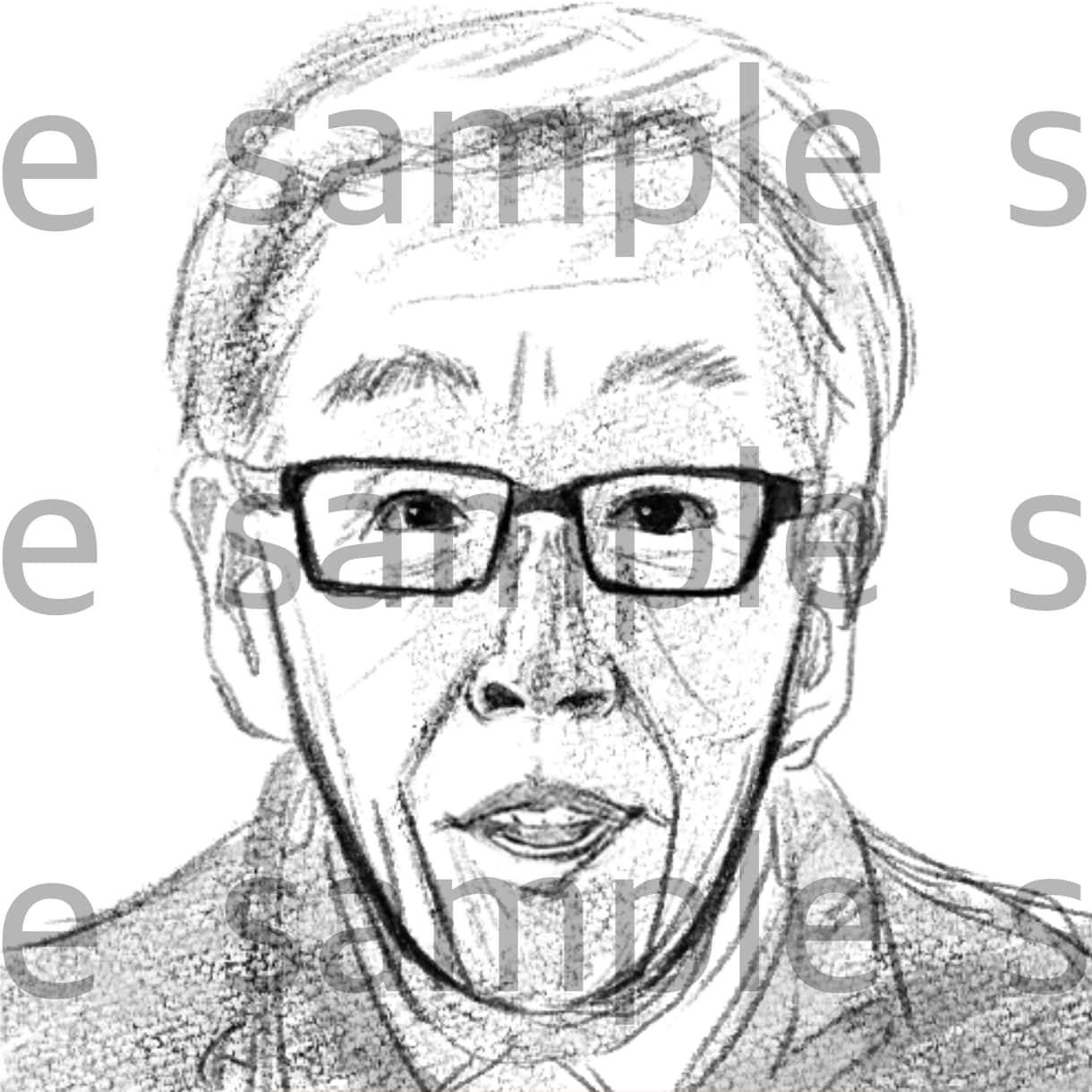 ミニサイズの色紙に似顔絵を描きます 【色紙郵送OK】デジタルにも対応しています！ イメージ1
