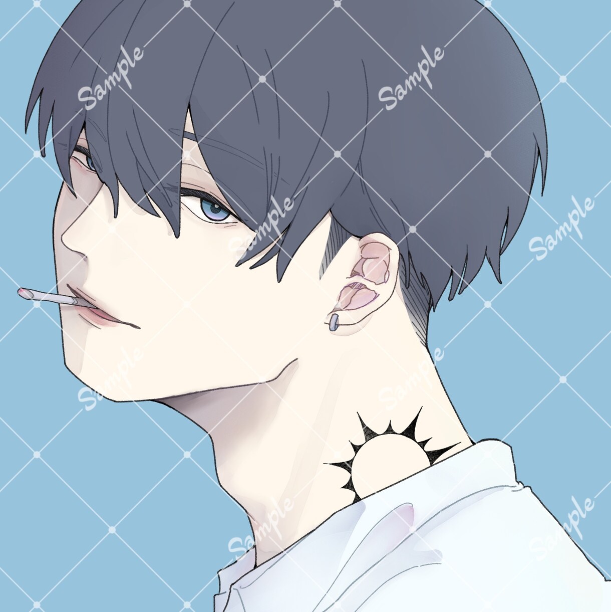 きれいめで、色気のあるSNSアイコンを描きます 透明感・綺麗系のSNSアイコンを描きます イメージ4