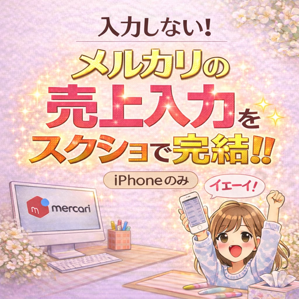 メルカリの売上入力をスクショで管理できます メルカリ売上入力から卒業！スクショ送信だけで管理できるツール イメージ1