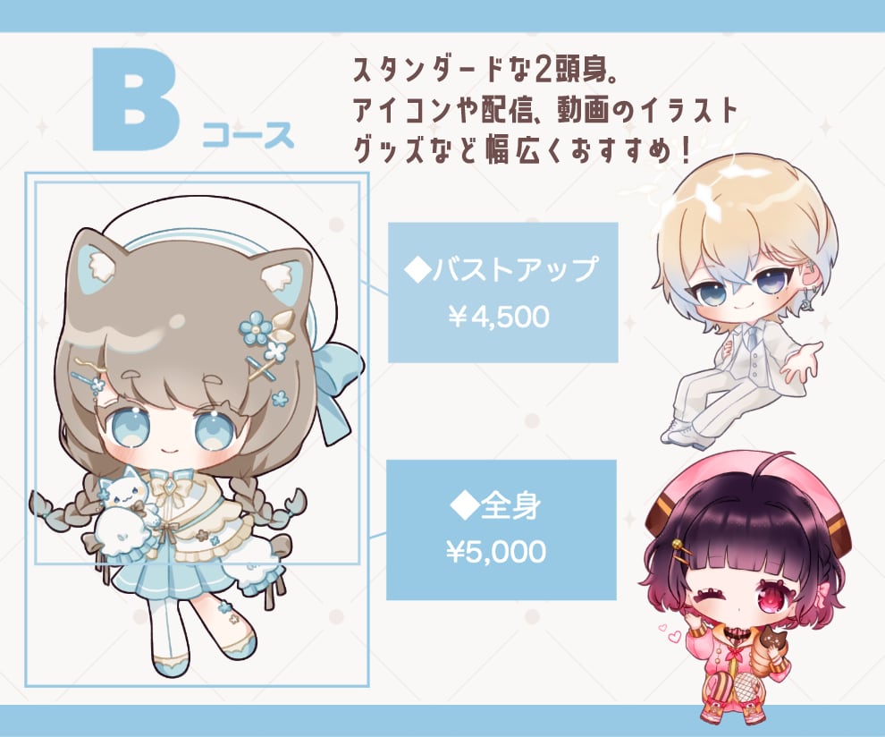 ふわふわ癒される可愛いミニキャラ制作します SNSアイコン、動画や配信用、グッズなど様々な用途に❁ イメージ3