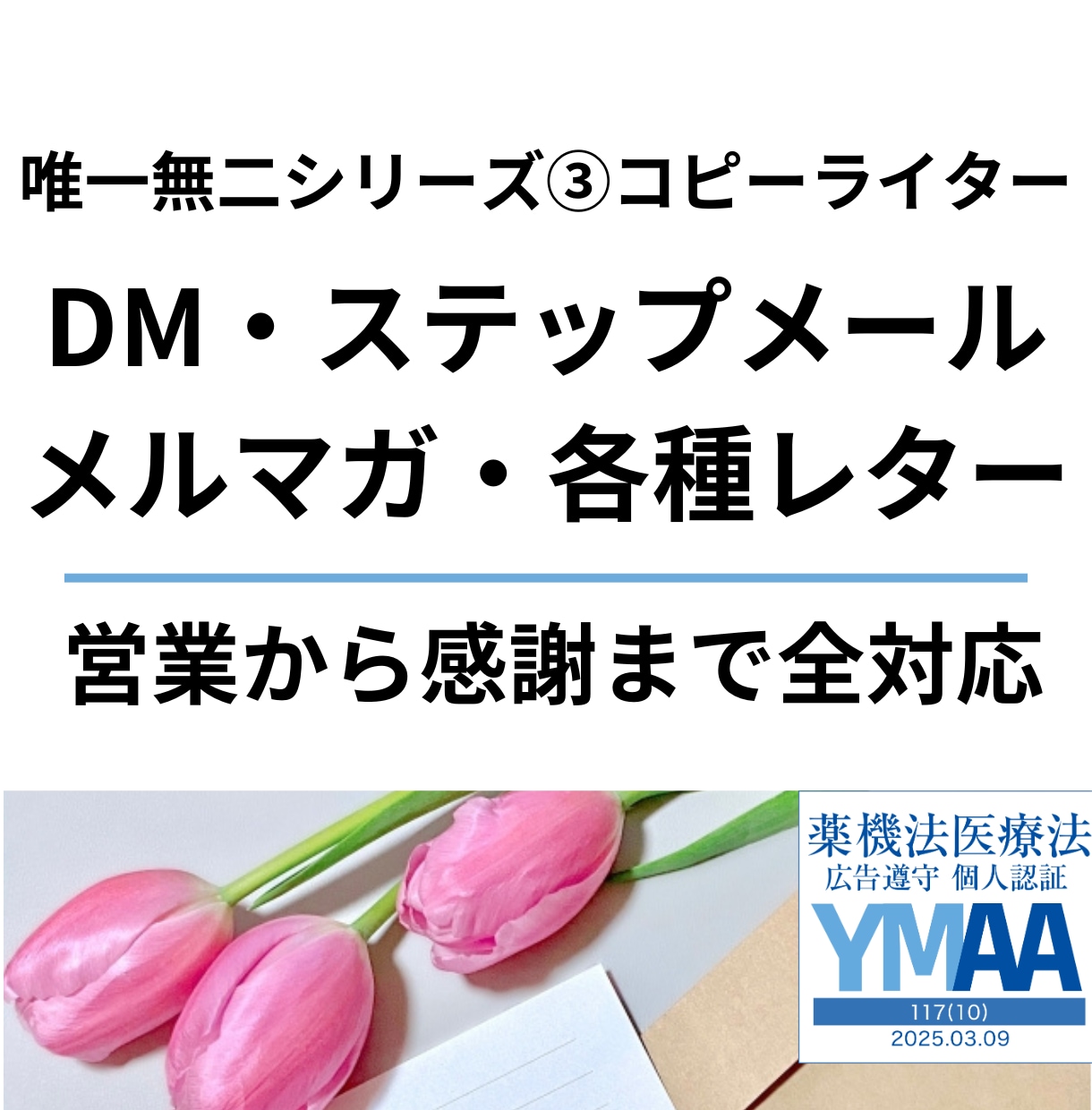 ビジネスレター・個人の手紙・DMなど承ります L社報酬ランキング7年連続コピーライター1位|迅速・丁寧 イメージ1