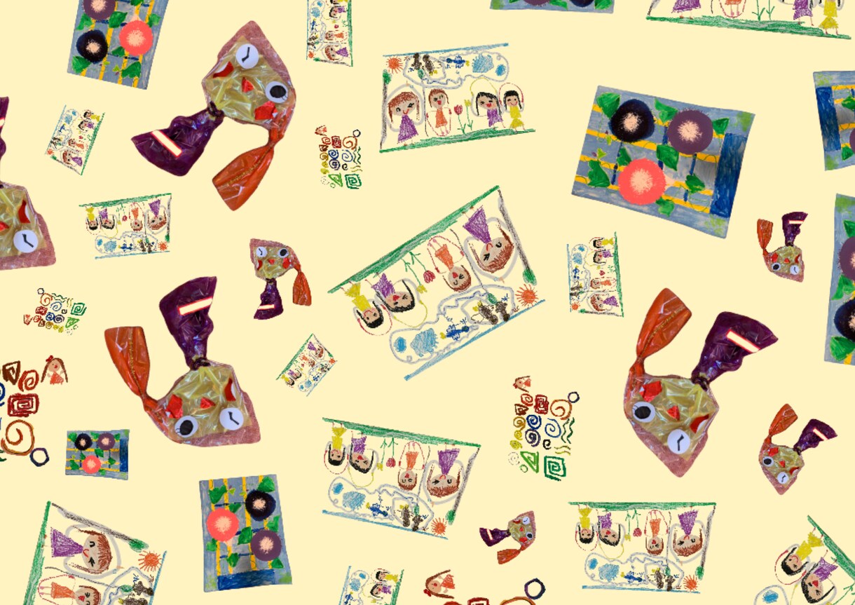 お子さまの絵をデザインペーパーにします 思い出の絵をそのままにしておくのはもったいない イメージ4