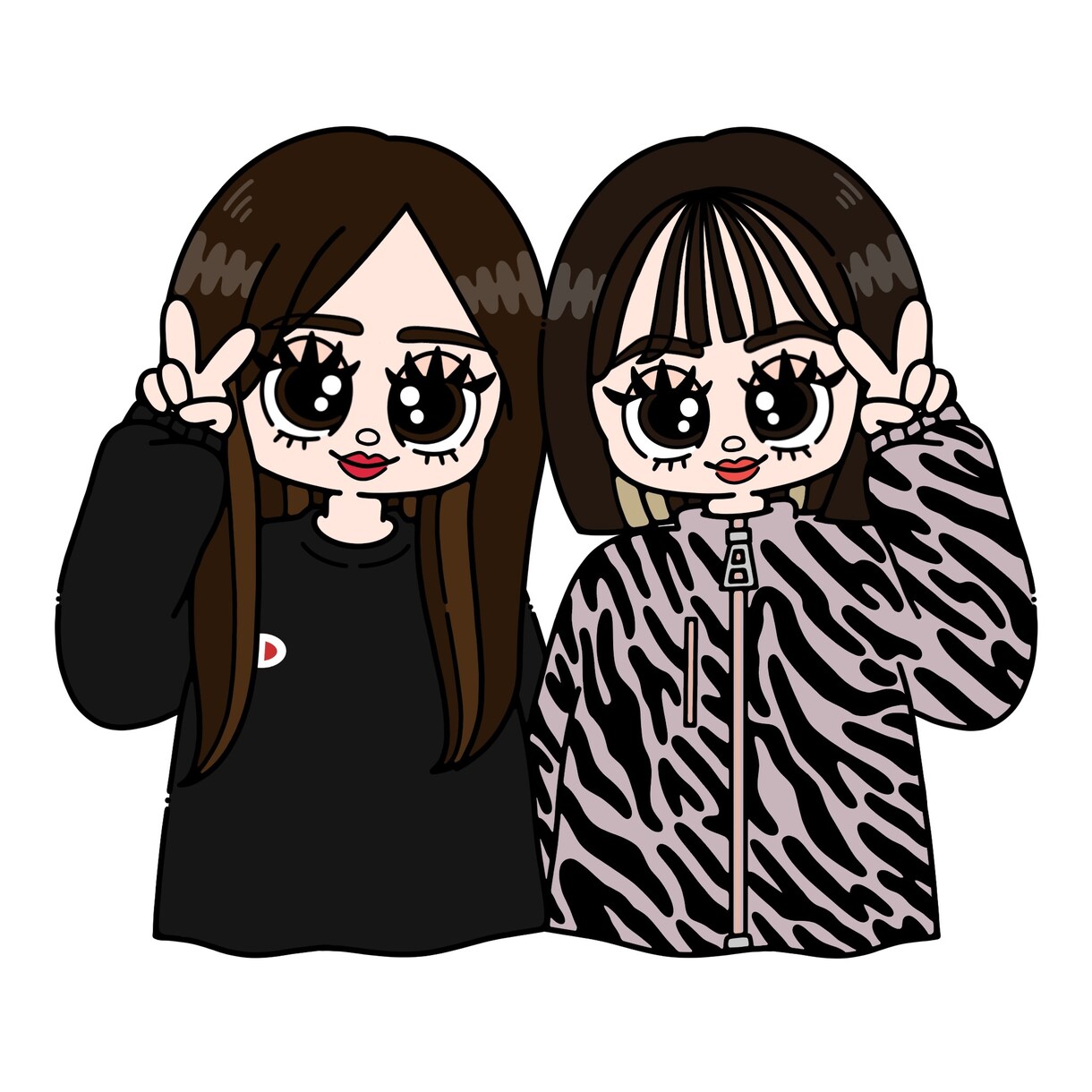 似顔絵風イラストお描きします ポップでハッピーな似顔絵風イラスト イメージ9