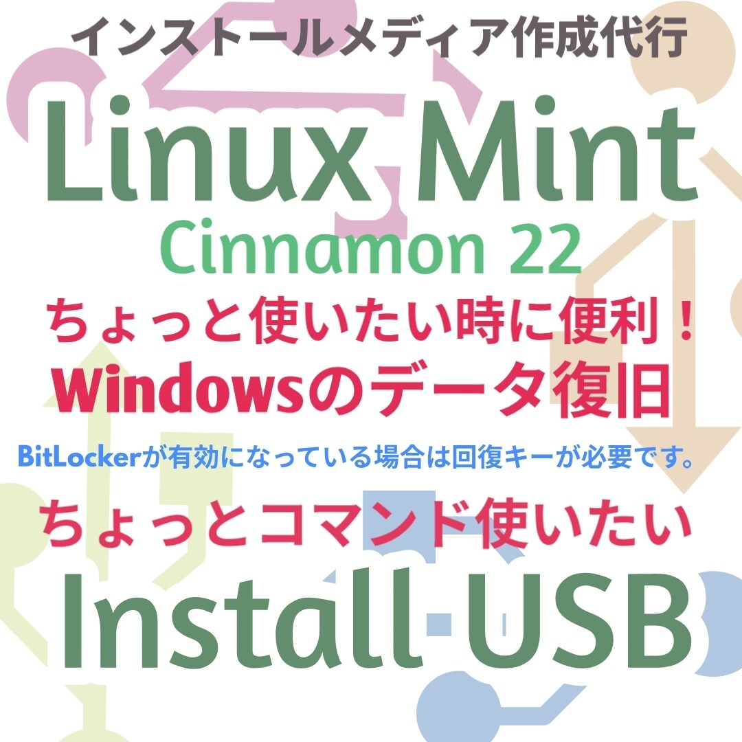 Linux MintブータブルUSB作成代行します ちょっとLinux OS使いたい時に便利なインストールUSB イメージ1