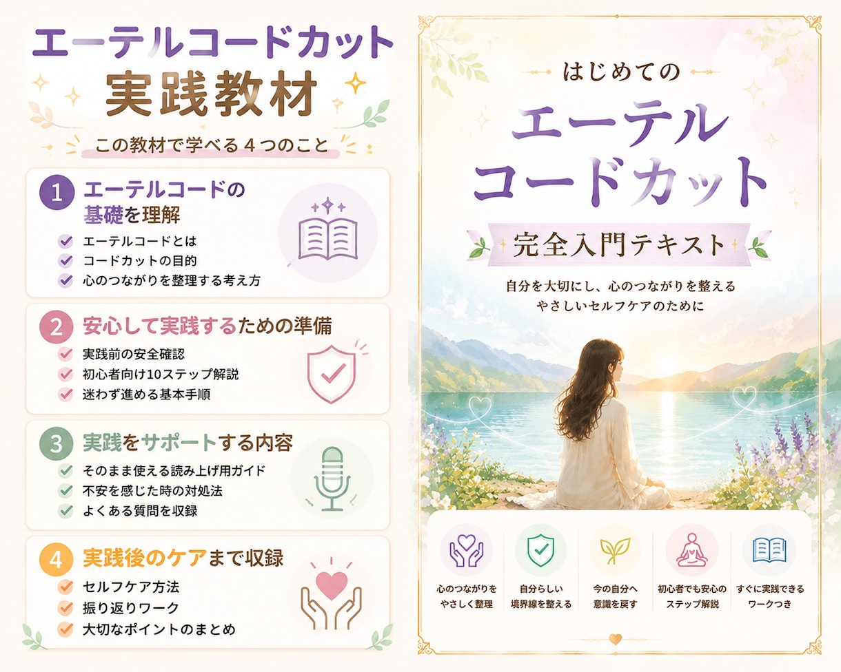 スピリチュアル講座┃エーテルコードカットを教えます 全56P・18,000字超のテキスト教材┃アチューメントつき イメージ6