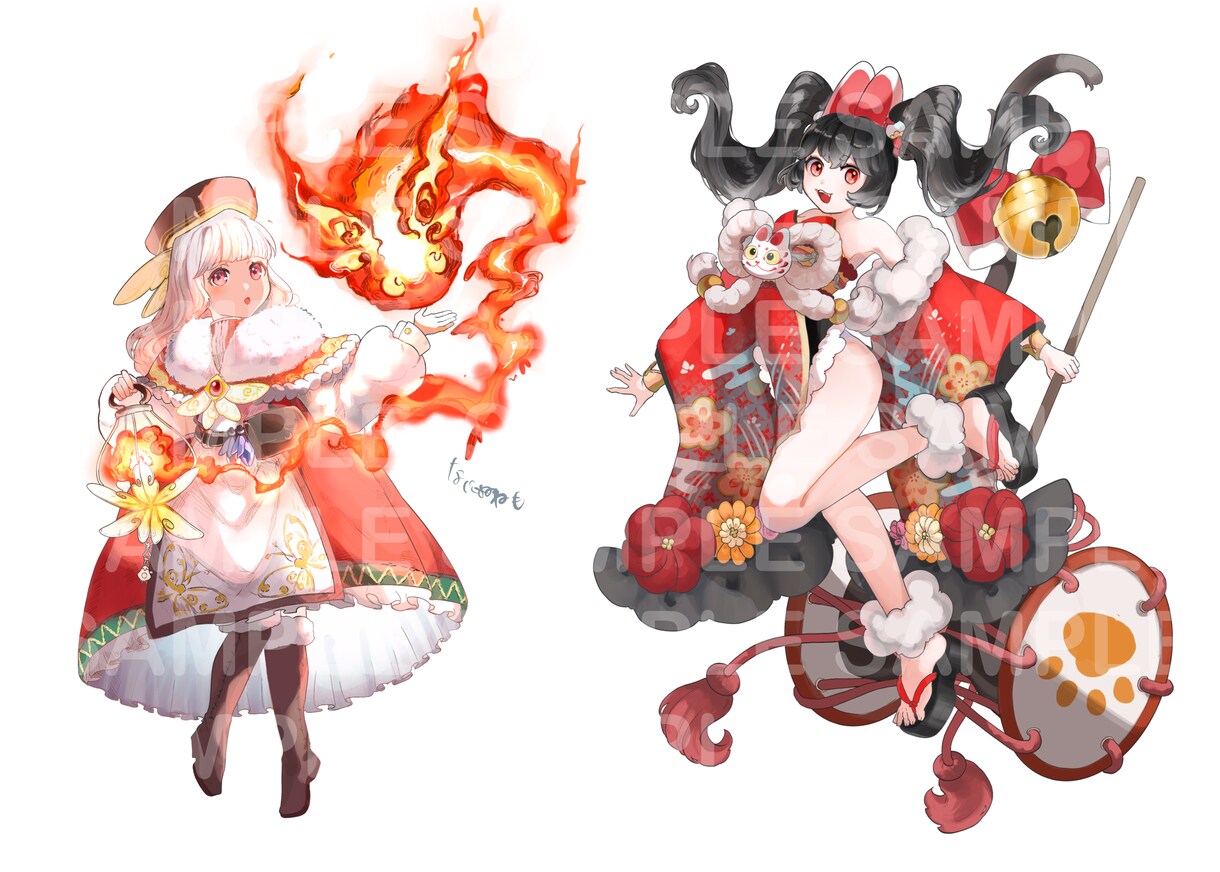 キャラクターの制作(人外可)致します ゲームキャラクターの制作、IRIAMで使う立ち絵の制作します イメージ1