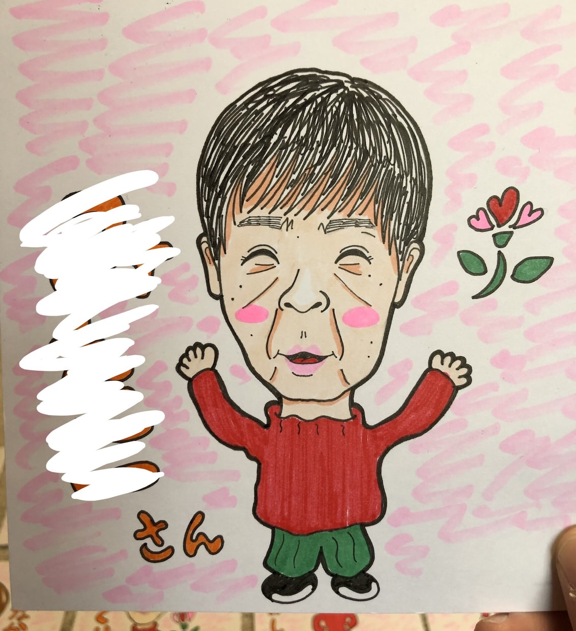 お年寄り向けの似顔絵をお描きします 家族や友人へ敬老の日やお誕生日に還暦祝いなどの記念にぜひ！ イメージ2
