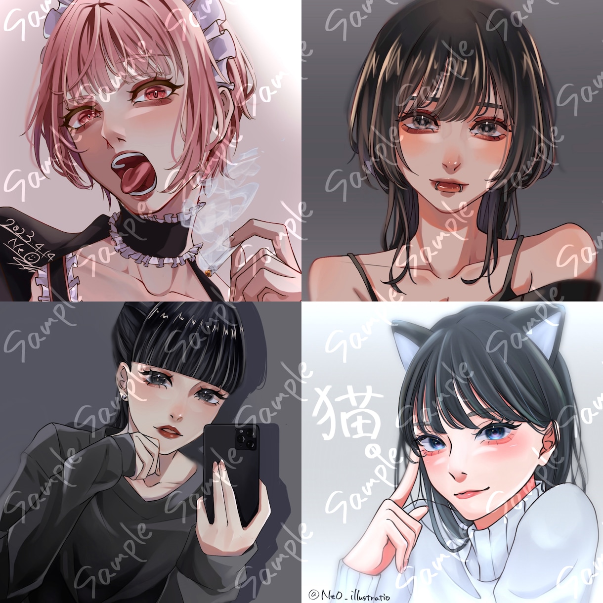 あなただけの魅力的なアイコン、イラストを制作します アイコン、サムネイル、MVイラスト、キャラクターデザイン等 イメージ5