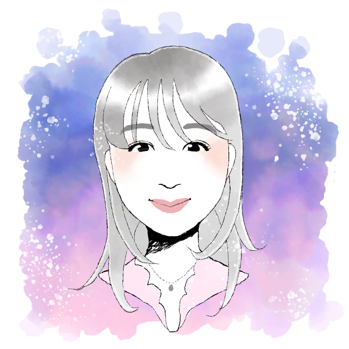 水彩風のふんわりおしゃれな似顔絵を描きます ★柔らかい雰囲気だけどSNS上で印象に残る似顔絵アイコン★ イメージ3