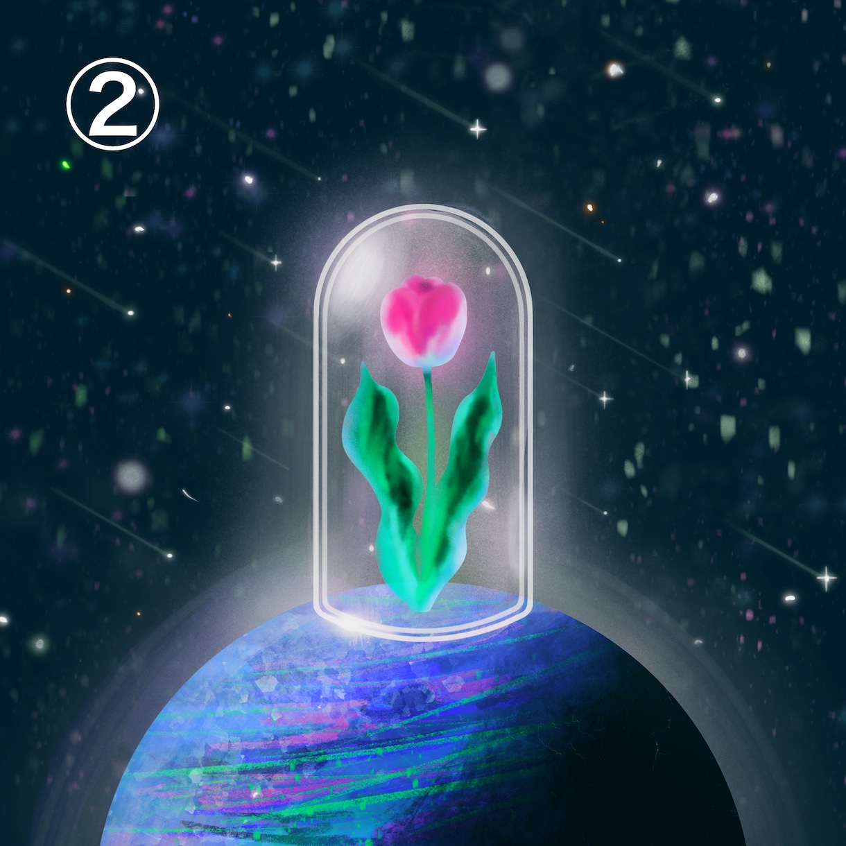 宇宙にあるあなたの星の花をアイコンにします 宇宙を感じるアイコン／あなたの花/お揃い/二次利用可/SNS イメージ3