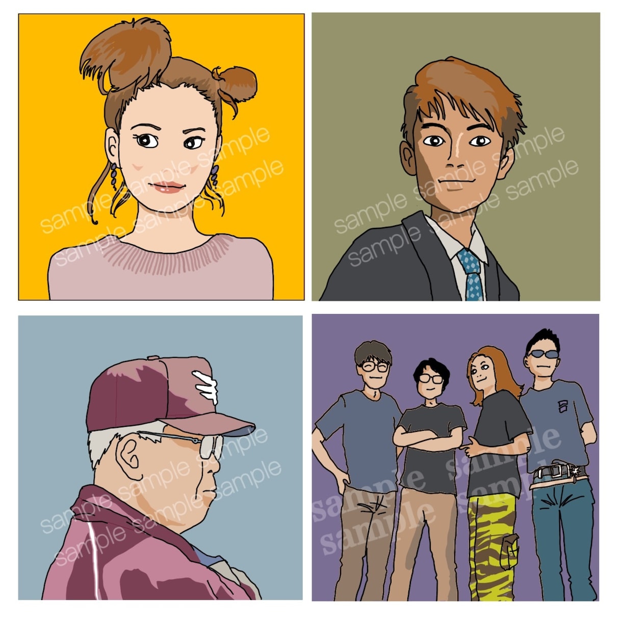 SNS用オリジナルアイコンお描きします マットな色合いのアイコンはいかがですか？ イメージ2