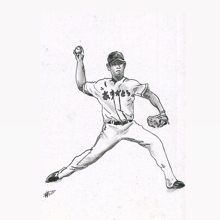 野球(スポーツ全般)のイラストや似顔絵を描きます 色鉛筆で描いた手書きのイラストなど イメージ9