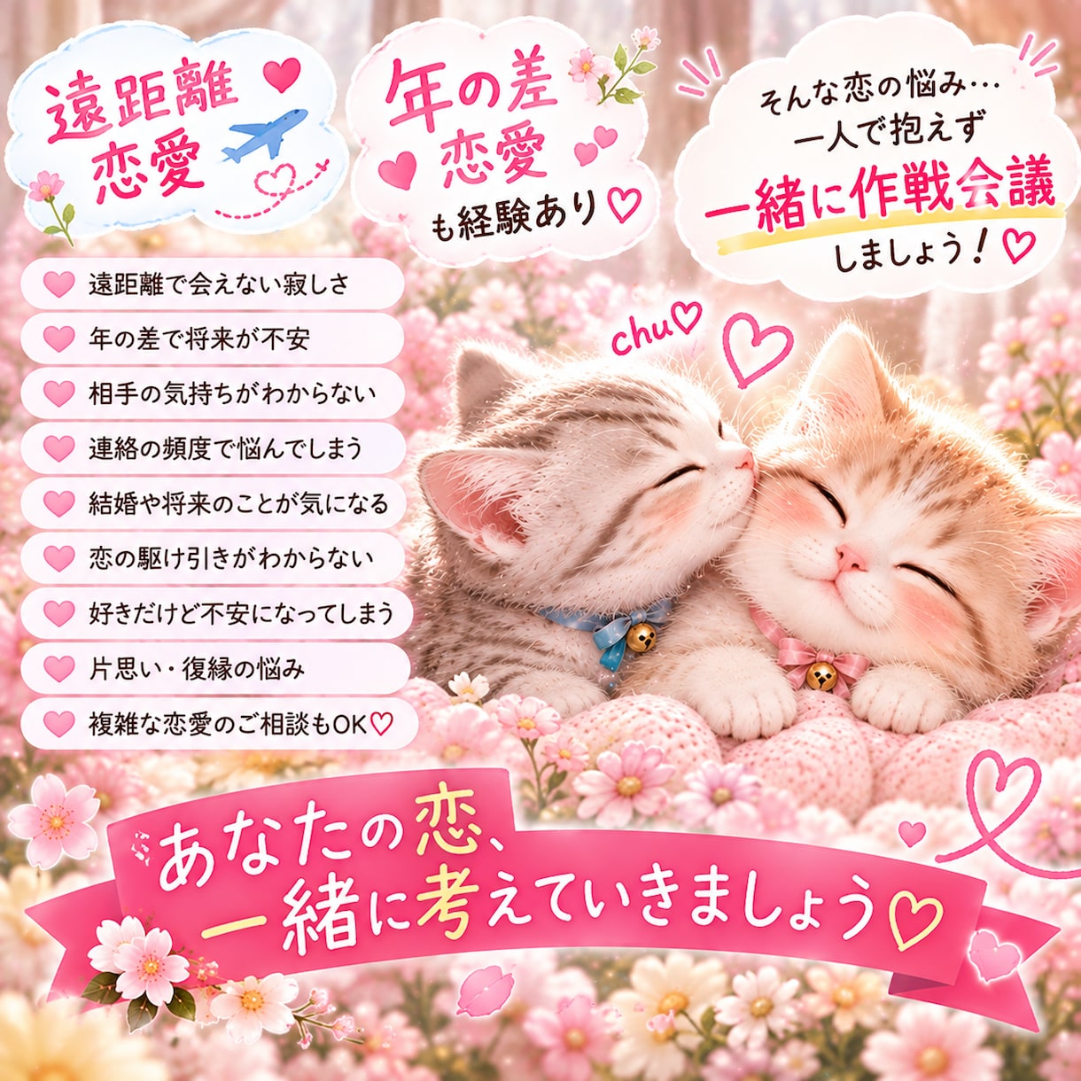 あなたの恋の応援団❤お話をお聞きします 片思いも複雑な恋も♡一緒に恋の作戦会議をしましょう！ イメージ2