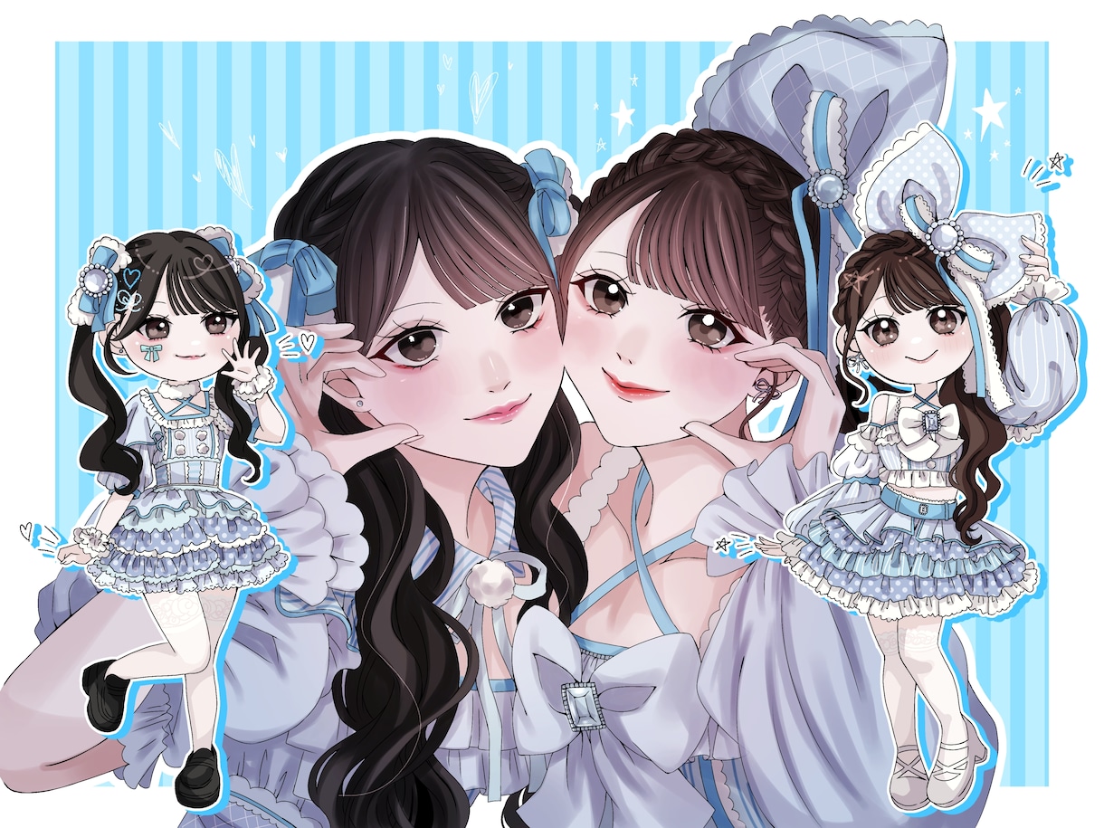 ペアイラストお描きいたします お求めやすい価格＆高クオリティでの納品をお約束いたします☺︎ イメージ2
