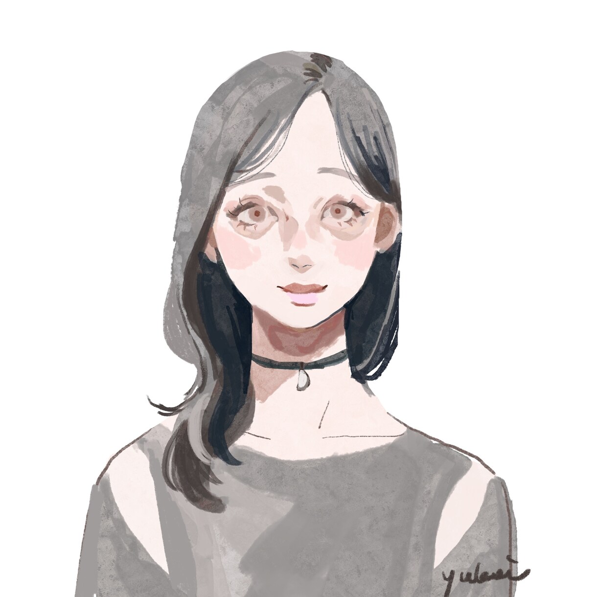 SNS等用の似顔絵制作します ご自身、またはパートナー、ペットとの絵が欲しい方へ イメージ1