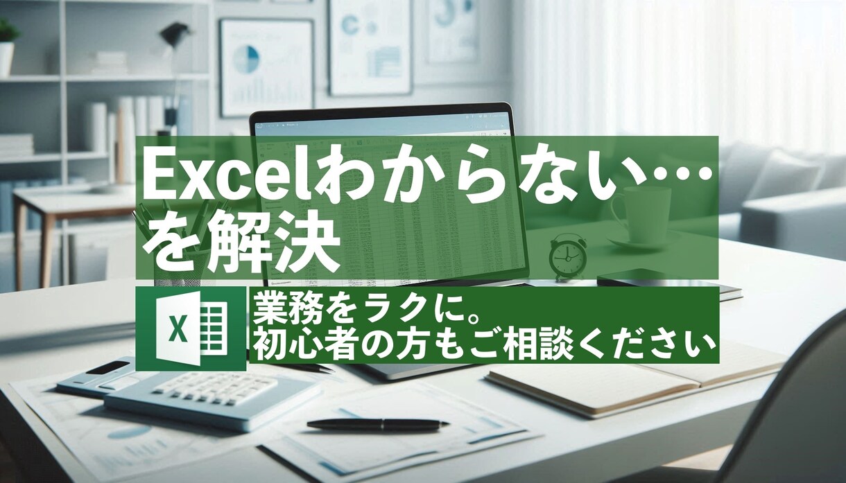 Excel使いにくい…業務改善・設計サポートします どう作ればいい？を解決｜Excel作成サポート。作成代行OK イメージ1