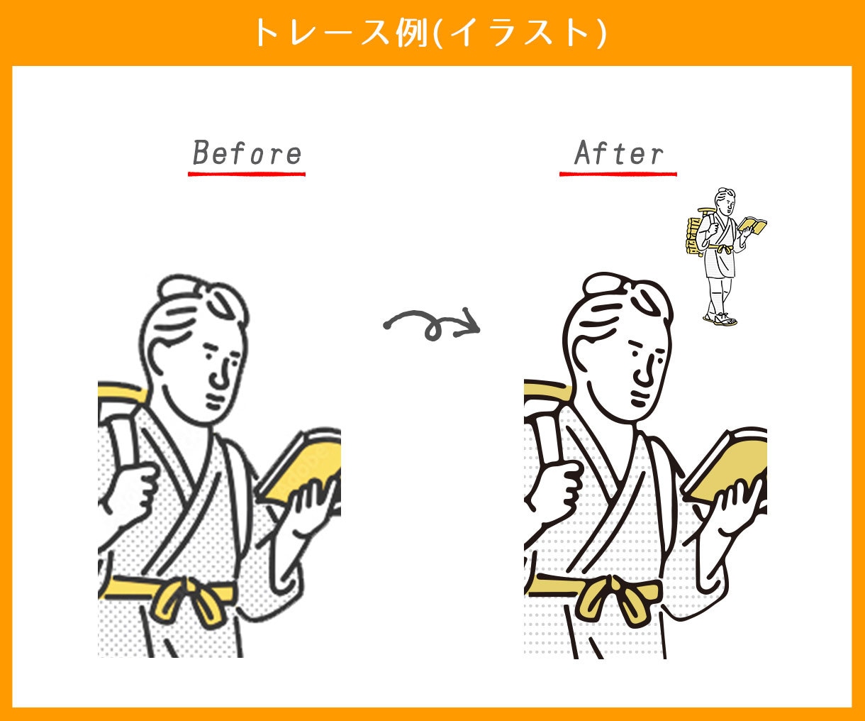画像をトレースしてAiデータをお作りします お手持ちの画像を拡大しても荒くならないデータへ変換します！ イメージ2