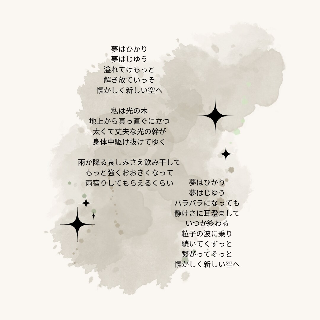 現役空飛ぶ作詞家が【あなたならでは】の作詞をします フルコーラス、商用著作権譲渡可でこのお値段！修正も承ります イメージ4