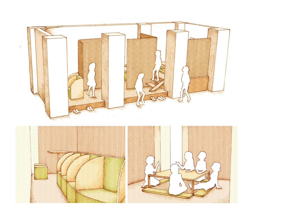 手描きのあたたかい建築スケッチパース描きます 写真とは違う味のあるパースで空間のイメージをわかりやすく！ イメージ9