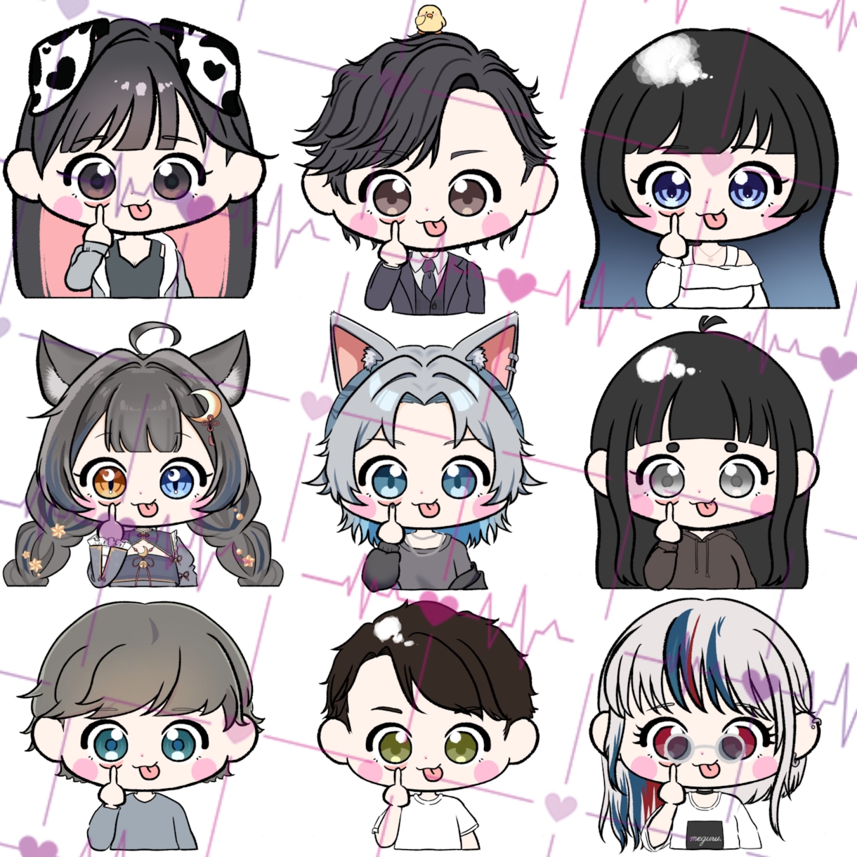 あっかんべーしているイラスト描きます 量産です！早いやすい可愛い目指してます！ イメージ1