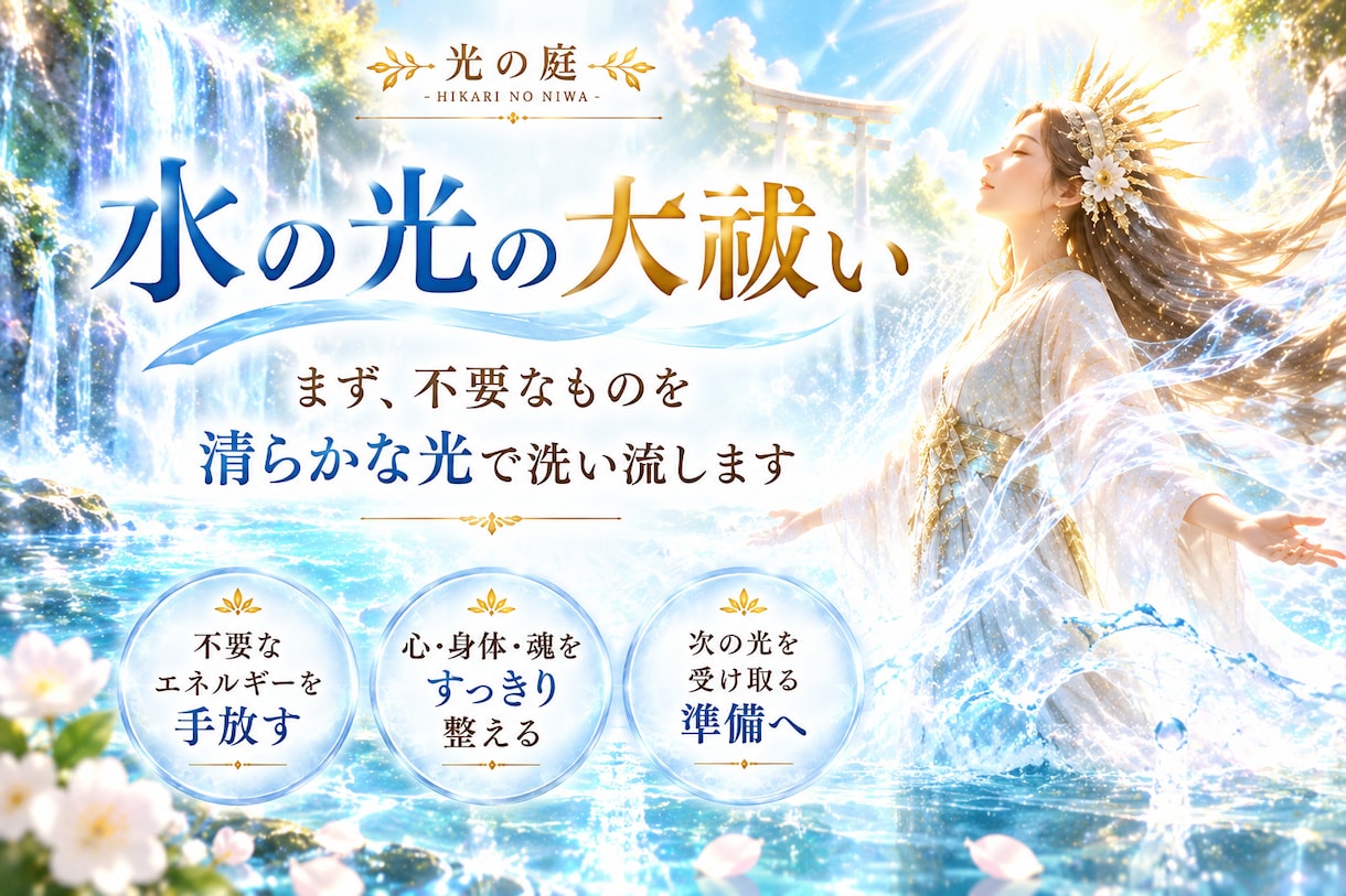 天照大神の光と融合し本来の自分を目覚めさせます 大祓いと四魂の光を通して、あなたの中に眠る本質を引き出します イメージ3