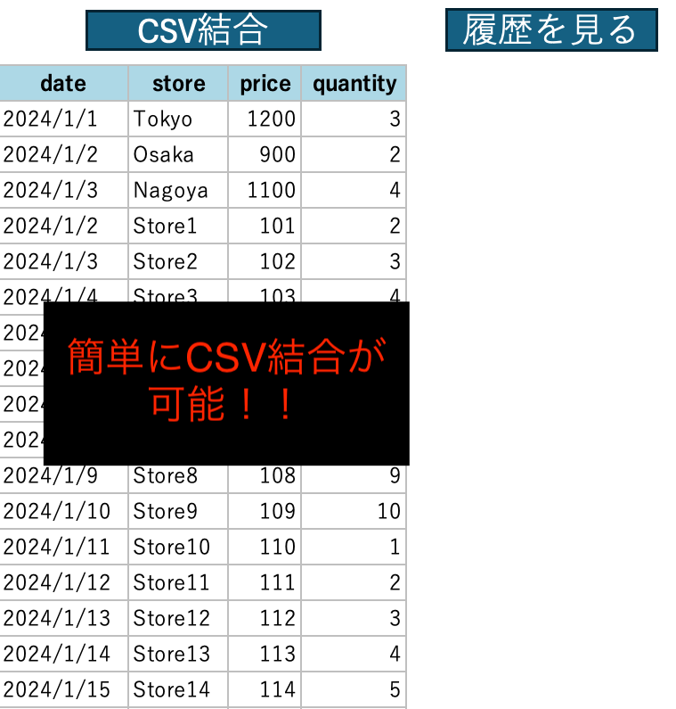 Mac版Excel・CSV結合ツールの提供します ご希望に合わせて柔軟にカスタマイズします イメージ1