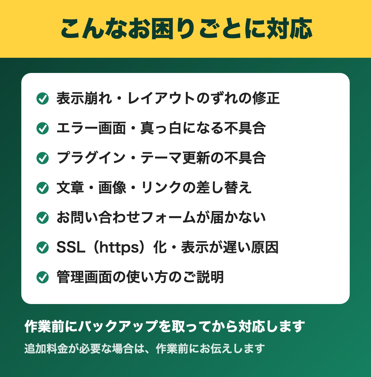 WordPressの困りごとを解決します 【12/31まで】困りごと解決が1件4,000円 イメージ2
