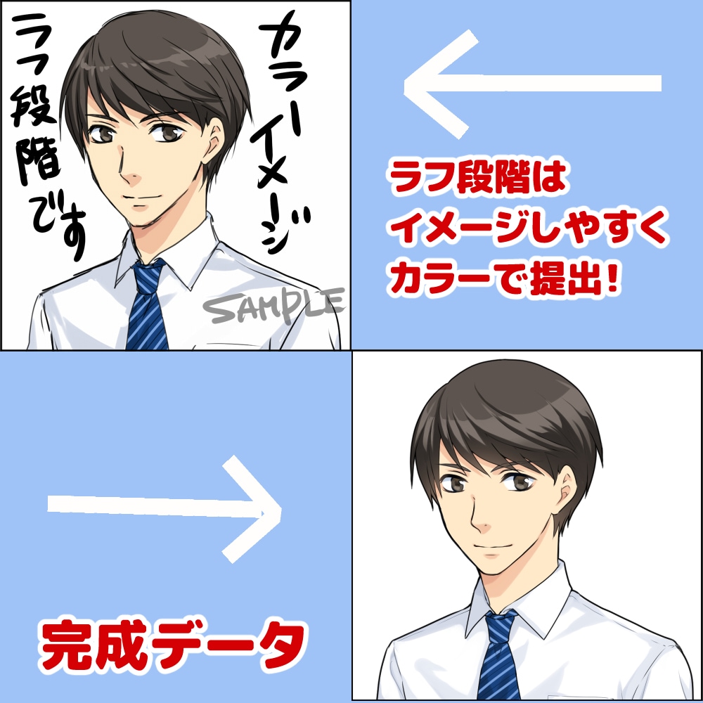 ラフはカラーで見やすい！アイコン承ります 商用OK、文字入れ色変えなどご自身で加工OK！ イメージ2